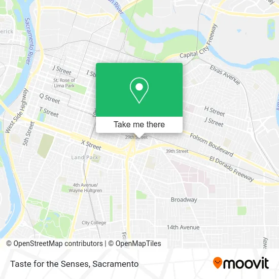 Taste for the Senses map