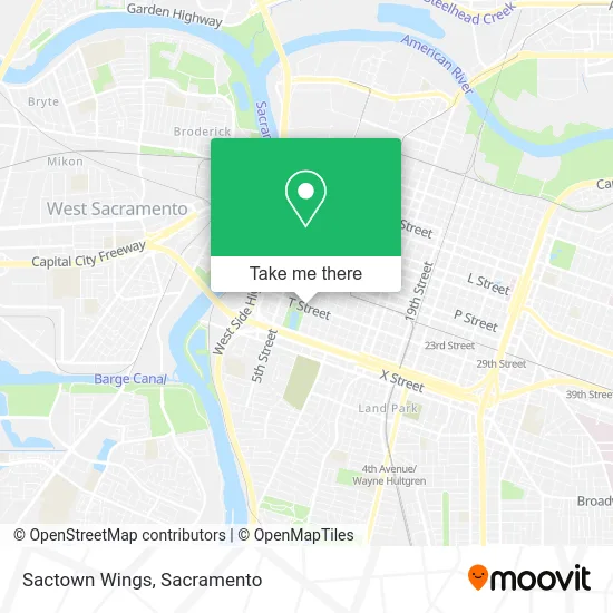 Mapa de Sactown Wings