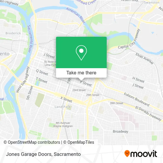 Mapa de Jones Garage Doors