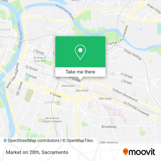 Mapa de Market on 28th