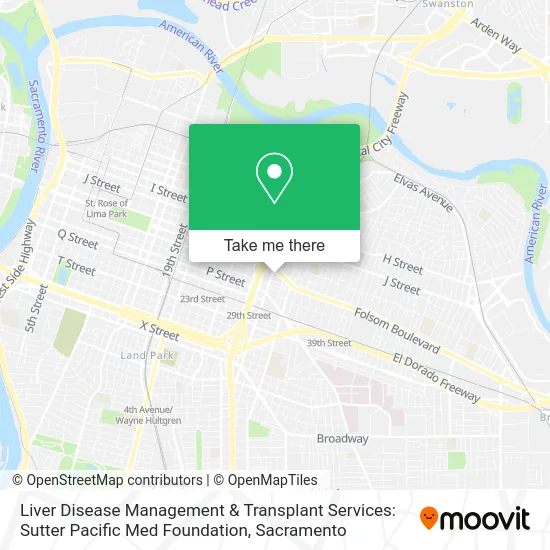 Liver Disease Management & Transplant Services: Sutter Pacific Med Foundation map