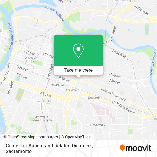 Center for Autism and Related Disorders map