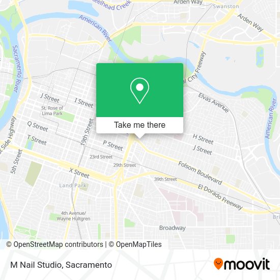 M Nail Studio map