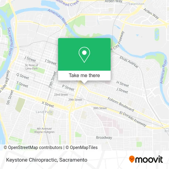 Mapa de Keystone Chiropractic