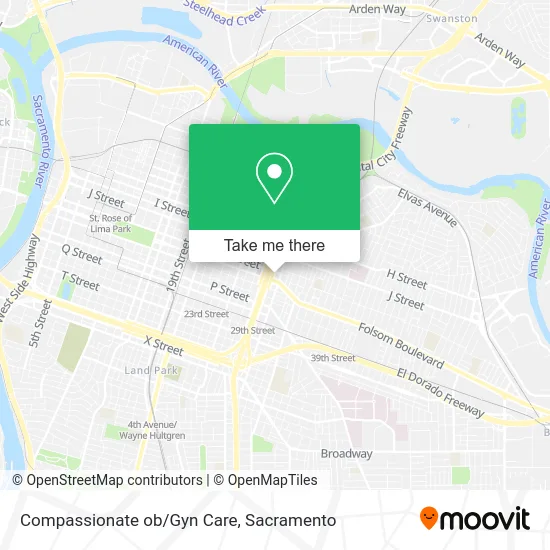 Compassionate ob/Gyn Care map