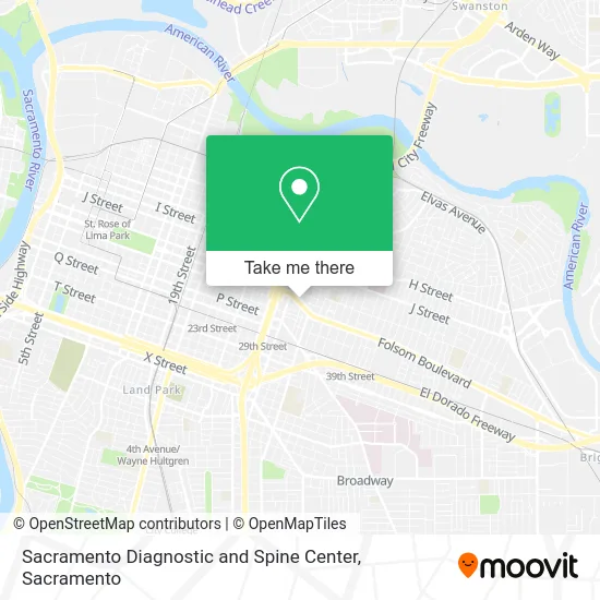 Mapa de Sacramento Diagnostic and Spine Center