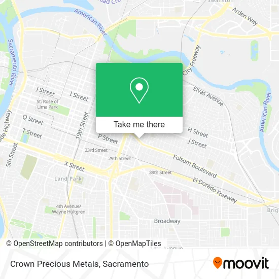 Mapa de Crown Precious Metals