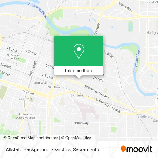 Allstate Background Searches map