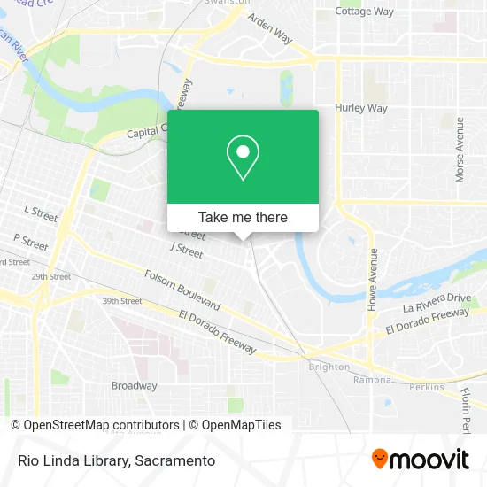 Rio Linda Library map