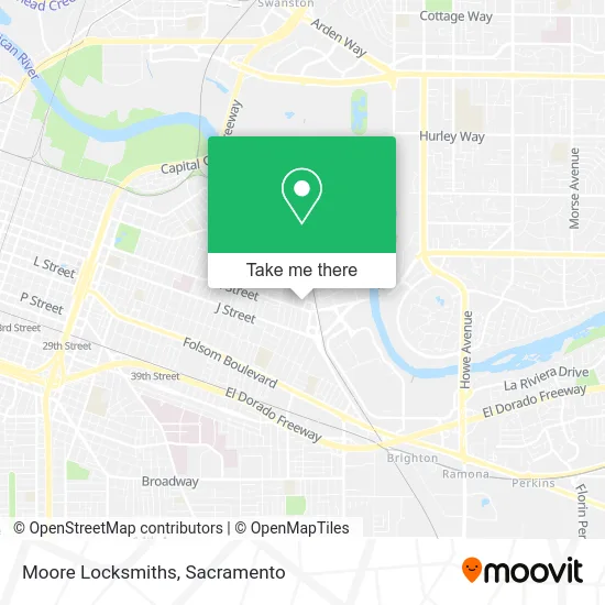 Moore Locksmiths map