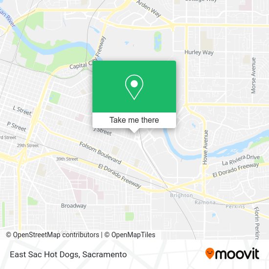 East Sac Hot Dogs map