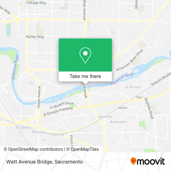 Mapa de Watt Avenue Bridge