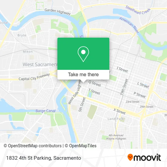 1832 4th St Parking map