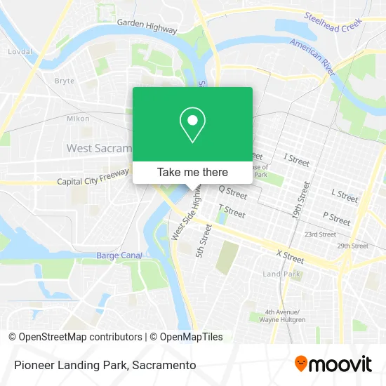 Pioneer Landing Park map