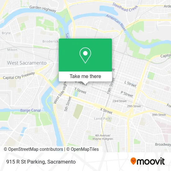 Mapa de 915 R St Parking