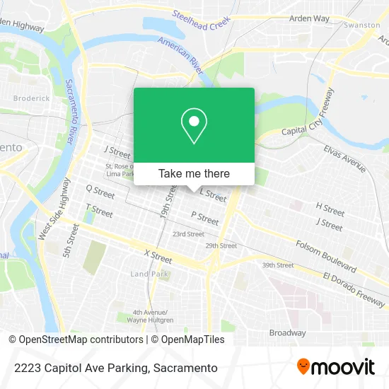 Mapa de 2223 Capitol Ave Parking