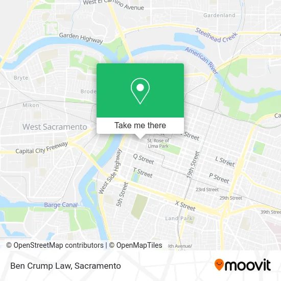 Mapa de Ben Crump Law