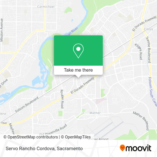 Mapa de Servo Rancho Cordova