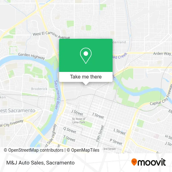 M&J Auto Sales map