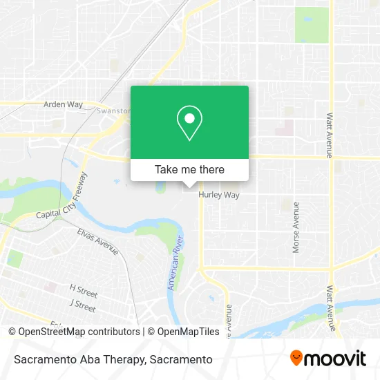 Mapa de Sacramento Aba Therapy