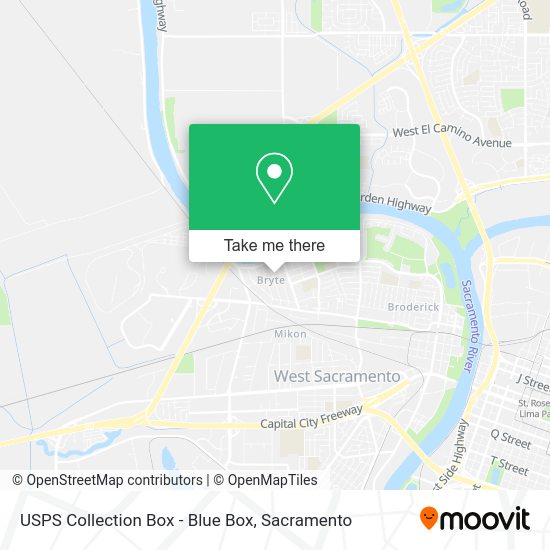 USPS Collection Box - Blue Box map