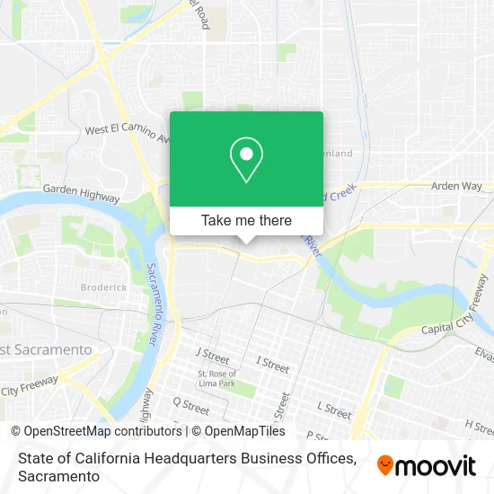 Mapa de State of California Headquarters Business Offices