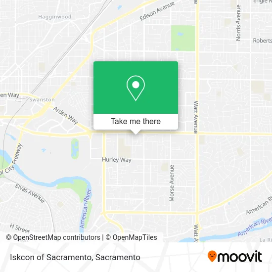 Mapa de Iskcon of Sacramento