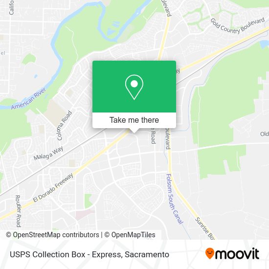 USPS Collection Box - Express map