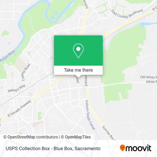 USPS Collection Box - Blue Box map