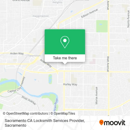 Mapa de Sacramento CA Locksmith Services Provider