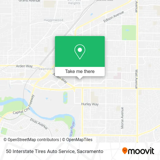 Mapa de 50 Interstate Tires Auto Service
