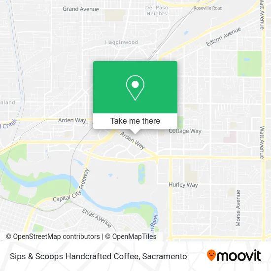 Mapa de Sips & Scoops Handcrafted Coffee