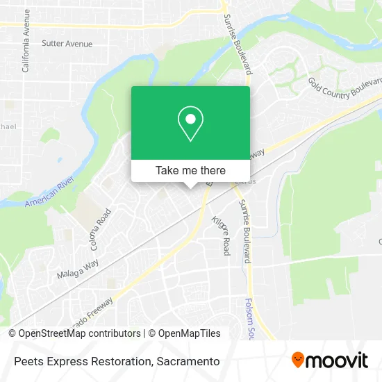 Peets Express Restoration map