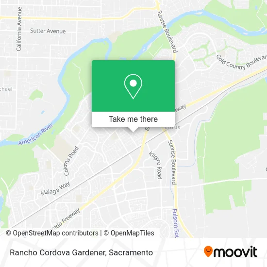 Mapa de Rancho Cordova Gardener