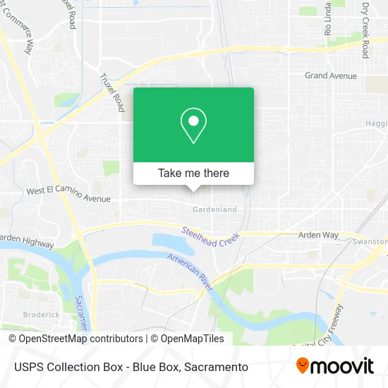 Mapa de USPS Collection Box - Blue Box