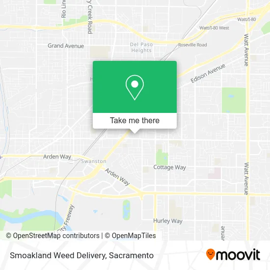 Mapa de Smoakland Weed Delivery
