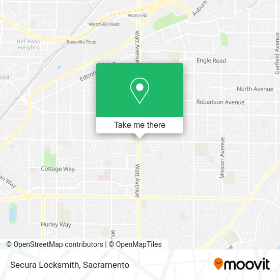 Mapa de Secura Locksmith
