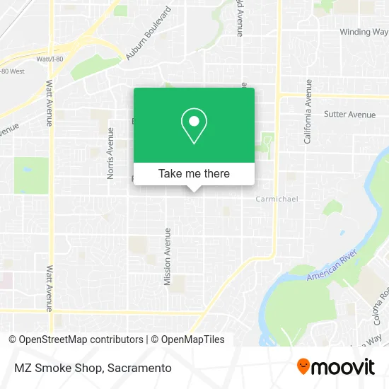 MZ Smoke Shop map