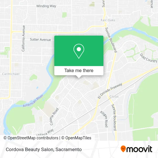 Mapa de Cordova Beauty Salon