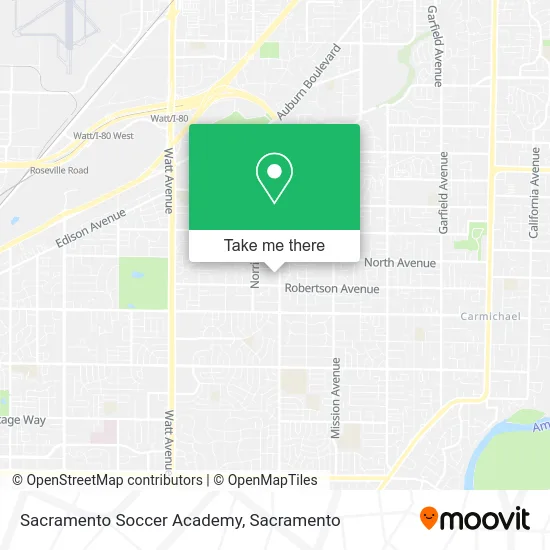 Sacramento Soccer Academy map