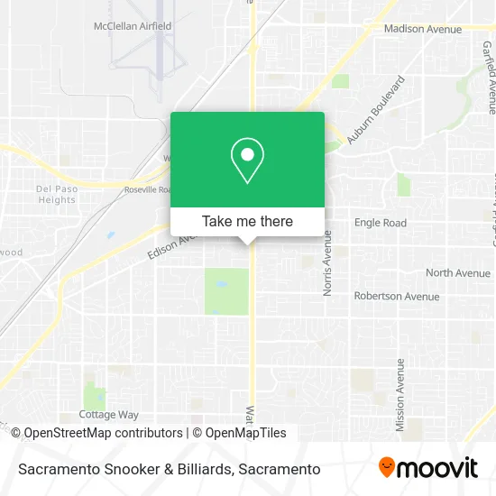 Sacramento Snooker & Billiards map