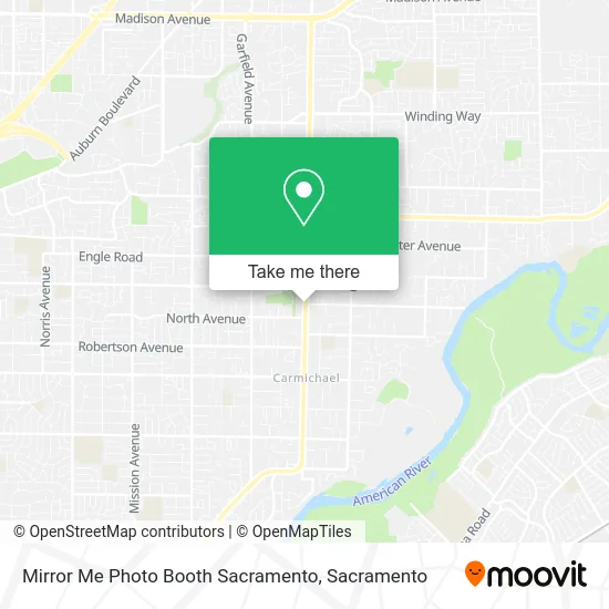 Mirror Me Photo Booth Sacramento map