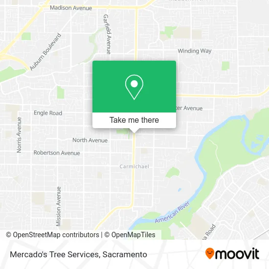 Mapa de Mercado's Tree Services