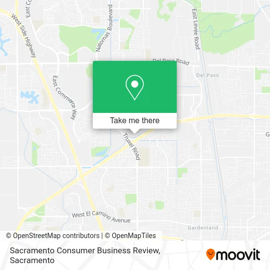Mapa de Sacramento Consumer Business Review