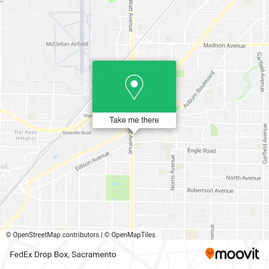 Mapa de FedEx Drop Box