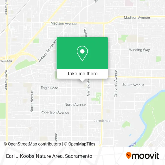 Earl J Koobs Nature Area map