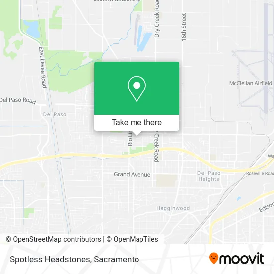 Spotless Headstones map