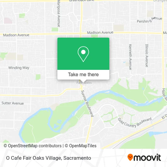 O Cafe Fair Oaks Village map