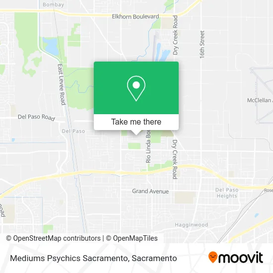 Mapa de Mediums Psychics Sacramento