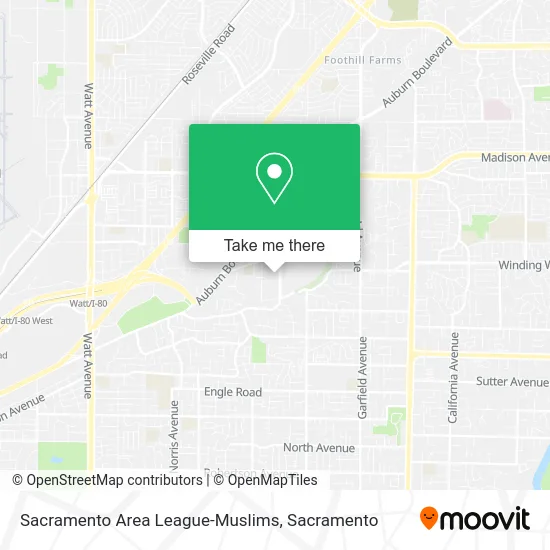 Sacramento Area League-Muslims map